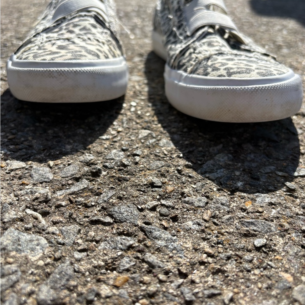 Leopard Print Slip-On Sneakers - Gray & Black - Picture 3 of 4